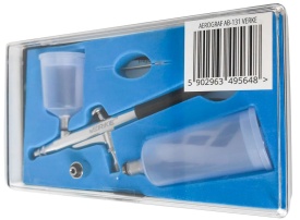 Aerograf de precizie VERKE PREMIUM LINE AB-131, pistol pneumatic pentru vopsire fină, retuș, modelism și detalii - Img 7