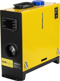 Aerotermă diesel staționară KraftDele 9 kW KD5966 cu panou LCD, telecomandă și evacuare direcționată pentru garaj și atelier