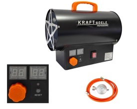 Aerotermă pe gaz KraftDele KD11700 25 kW cu termostat digital și reductor, pentru încălzire rapidă în atelier, garaj sau șantier - Img 11