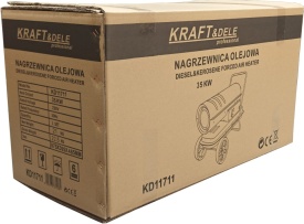 Aerotermă pe motorină KraftDele KD11711, 35 kW, cu termostat și afișaj digital, pentru încălzirea spațiilor mari - Img 7