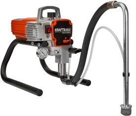 Agregat de vopsire hidrodinamic KraftDele KD5796, 1500W, debit 2,5 l/min, cu accesorii pentru pereți, tavane și fațade - Img 3
