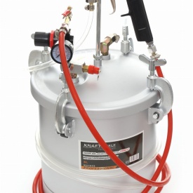 Agregat de vopsire pneumatic 8L KraftDele KD1653 cu rezervor din aluminiu, regulator de presiune și manometru - Img 2
