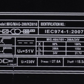 Aparat de sudură invertor MIG/MAG KraftDele KD810, 200A, tehnologie IGBT, 230V, compact și eficient - Img 7