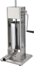 Aparat manual de umplut cârnați KraftDele KD4132, capacitate 5 kg, 4 pâlnii, inox, pentru preparate de casă și mezeluri - Img 2