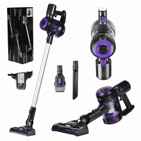 Aspirator vertical fără fir KraftDele KD471, recipient 0,8 L, 2 trepte de putere, perie electrică cu LED și accesorii - Img 3