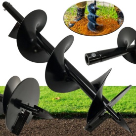 Burghiu pentru motoburghiu 200 x 800 mm MaxRom, oțel rezistent, pentru găuri în sol și lucrări de montaj - Img 2