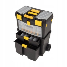 Cărucior de scule cu 3 compartimente și organizer KraftDele KD1075, mobil pentru atelier, garaj și intervenții rapide - Img 3