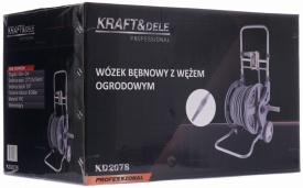 Cărucior grădină cu furtun 45m + 2m 1/2” KraftDele KD2078 – cadru aluminiu, set complet udare - Img 10
