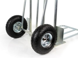 Cărucior transport marfă Mar-Pol M80086, platformă dublă fixă și pliabilă, roți pneumatice cu rulmenți, sarcină maximă 200 kg - Img 9