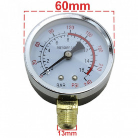 Ceas manometru presiune 16 bar 1/4" 60mm B-AC0044 Barracuda - Img 4