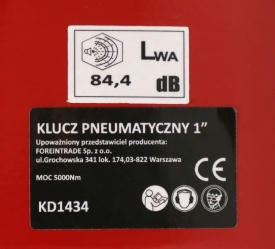 Cheie de impact pneumatică KraftDele KD1434, 1 inch, 7000 Nm, mecanism Twin Hammer, cu valiză pentru service și aplicații grele - Img 6
