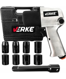 Cheie pneumatică de impact 1/2 inch MaxRom V81420, 750 Nm, cu tubulare și prelungitor, pentru vulcanizare și service auto
