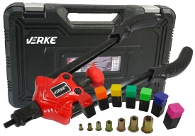 Clește manual pentru piulițe nituibile M3-M12 MaxRom, set complet în valiză cu capete schimbabile și piulițe nituibile din oțel - Img 6