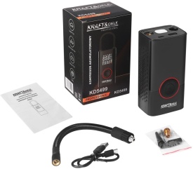 Compresor Auto cu Acumulator 4000mAh 85W + Lanternă LED – Silențios 60dB, LCD, USB-C | KraftDele KD5499 - Img 6