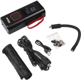 Compresor Auto cu Acumulator 7800mAh 10 BAR LCD + LED – Autonomie Mare & Powerbank | KraftDele KD5497 - Img 4