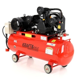Compresor de aer cu ulei KraftDele KD405, 100L, 3 pistoane, 400V, 8 bar, transmisie pe curea - Img 3
