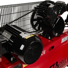 Compresor de aer cu ulei KraftDele KD406, 150L, 5,2 CP, 400V, 2 pistoane, transmisie pe curea - Img 11