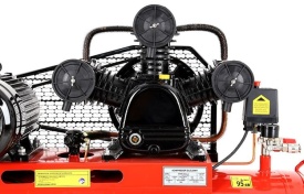 Compresor de aer cu ulei KraftDele KD408, 200L, 3 pistoane, 400V, transmisie pe curea, 8 bar, pentru atelier și aplicații intense - Img 8