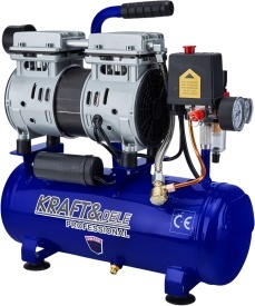 Compresor de aer fără ulei KraftDele KD4098, rezervor 9L, 550W, debit 155 L/min, compact pentru garaj și atelier - Img 3