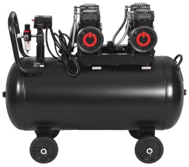 Compresor Fără Ulei 100L 2x2200W 585L/min – Putere Industrială pentru Atelier & Stomatologie | KraftDele KD4083 - Img 5