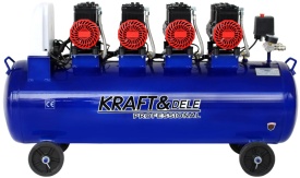 Compresor Fără Ulei 120L 7kW 4 Pistoane 8 Bar – Industrial, Debit Mare 910L/min | KraftDele KD4095