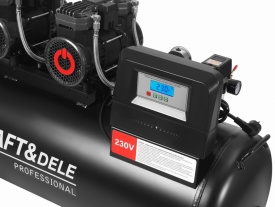 Compresor Fără Ulei 200L 3x2200W 750L/min – Industrial cu Separator & Manometru cu Glicerină | KraftDele KD4084 - Img 8