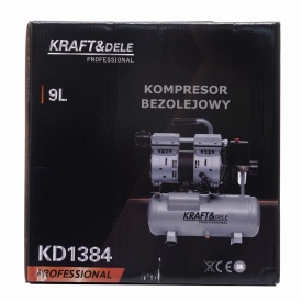 Compresor fără ulei KraftDele KD1384, rezervor 9L, 550W, 8 bar, 155 l/min, portabil pentru garaj, atelier și uz casnic - Img 11