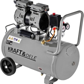 Compresor fără ulei KraftDele KD1396, 50L, 1500W, 8 bar, mobil pentru atelier, garaj și lucrări tehnice - Img 3