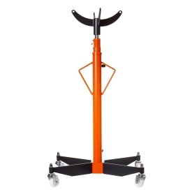Cric hidraulic pentru cutii de viteze Mar-Pol B80415, capacitate 0,6T, ridicare 1240-2000 mm, cu pompă de picior și 4 roți - Img 4