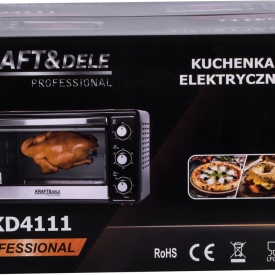 Cuptor electric de bucătărie KraftDele KD4111, 30L, 1650W, cu rotisor, convecție 360° și accesorii incluse - Img 12