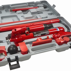 Depărtător hidraulic 10T KraftDele KD327 cu pompă separată, extensii și accesorii, pentru tinichigerie și service auto - Img 8