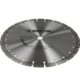 Disc diamantat Mar-Pol M08775 pentru beton proaspăt și asfalt, 350 x 12,5 x 25,4 mm, segment 4 mm - Img 3