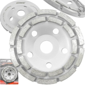 Disc diamantat tip cupă segmentat VERKE 125 mm pentru șlefuirea betonului, pietrei, cărămizii și suprafețelor minerale - Img 7