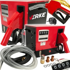 Distribuitor de combustibil autoamorsant VERKE VZL-01, 550 W, 60 l/min, cu pistol automat, furtunuri și contor - Img 11