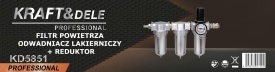 Filtru de aer cu separator de apă și regulator de presiune KraftDele KD5851 pentru instalații pneumatice și vopsire - Img 11