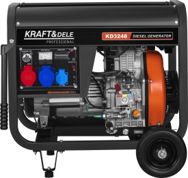 Generator de curent diesel trifazat KraftDele KD3248, 6 kW nominal / 7 kW maxim, 230V/400V, pornire electrică și manuală - Img 3