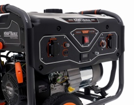 Generator de curent monofazat KraftDele KD695, 230V, 3,2 kW / 3,5 kW, rezervor 15L, ieșire 12V, open frame - Img 5