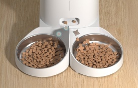 Hrănitoare automată pentru animale Rojeco 4L Versiunea cu buton (bol dublu) PTM-003 dual - Img 2
