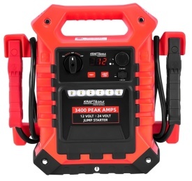 Jump starter auto KraftDele KD5345 12V/24V, 3400A/1400A, cu acumulator AGM, USB, iluminare LED și test tensiune - Img 2