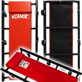 Leagăn auto tip cărucior de atelier cu tetieră și 6 roți pivotante MaxRom, 92 x 43 x 10 cm, pentru service și lucrări sub mașină
