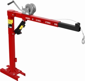 Macara hidraulică de atelier cu troliu KraftDele KD12687, braț telescopic, rotire 360°, capacitate maximă 450 kg - Img 9