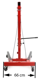 Macara tip girafă atelier 2T MAR-POL M80405-1 pliabilă, pompă rapidă, include balansier 750kg, 6 roți metalice - Img 11