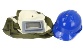 Mască de sablare cu cască de protecție reglabilă KraftDele M805907, vizieră mare detașabilă și ventilație eficientă
