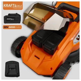Mașină de tuns iarba cu acumulator KraftDele KD5411, 40V, lățime tăiere 38 cm, coș 50L, reglaj 25-75 mm - Img 8