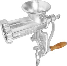 Mașină manuală de tocat carne KraftDele KD4192, mărimea 10, cu site și pâlnii pentru cârnați - Img 3