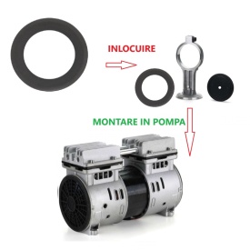 Membrana de schimb pentru Piston cap compresor fara ulei 1500W Black 74.5x56x1mm CH169 - Img 2