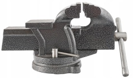 Menghină rotativă de banc cu nicovală 100 mm MaxRom, corp din fontă, fălci înlocuibile, deschidere maximă 100 mm - Img 7