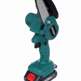 Mini drujbă cu lanț cu acumulator KraftDele KD10622, 21V, lamă 4 inch, cu 2 baterii și valiză pentru grădină și tăieri ușoare