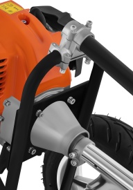 Motocoasă pe roți pe benzină KraftDele KD5188, 5,2 CP, cu cap fir, disc vidia și perie pentru curățarea rosturilor - Img 8