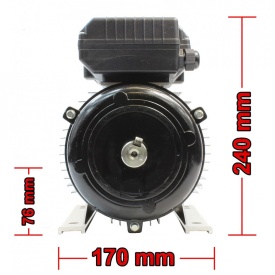 Motor electric monofazic 3 kW 2850 rotatii 230V + fulie 85mm B-ACE2850401FN+ACEW006 – Kraft&Dele